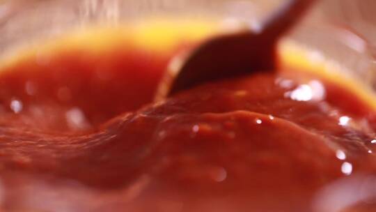 番茄酱甜辣酱番茄沙司视频素材模板下载