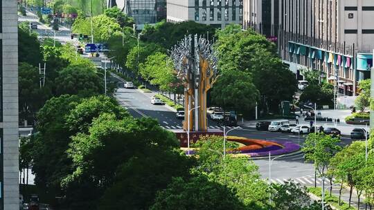 南京江北新区研创园春日街景