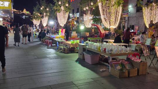 城市夜景街头景象