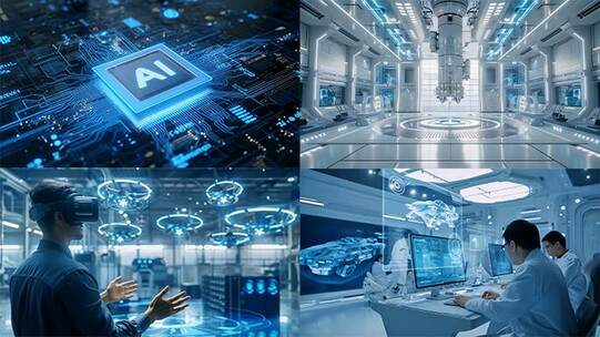 科技未来汽车工厂Ai机器人实验室