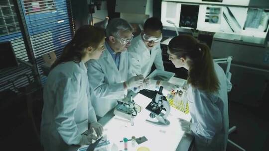 科学家在实验室研究视频素材模板下载