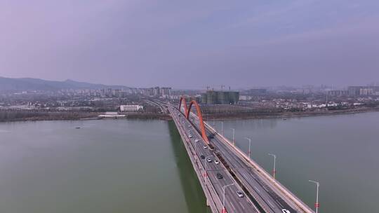 襄阳东津大桥视频素材模板下载