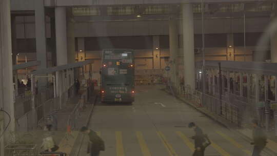 香港屯门街景夜景视频素材模板下载