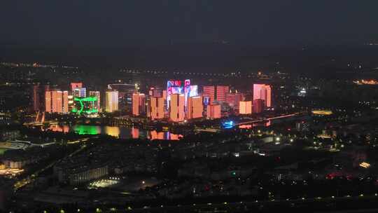 城市高楼建筑夜景亮化