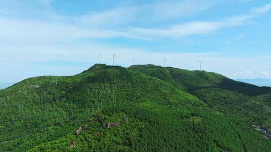风力发电清洁能源山脉大气空镜航拍