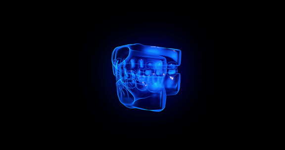 3D全息投影人类牙齿动画素材