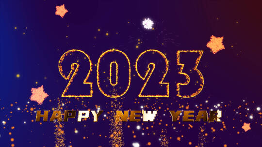 2023年新年祝福粒子特效春节AE模板