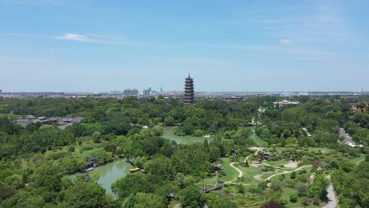 航拍扬州大明寺，瘦西湖，个园，何园