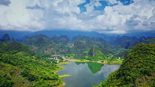 广西桂林象鼻山景区航拍