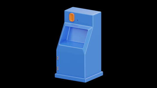 从ATM取款的3D动画|阿尔法频道