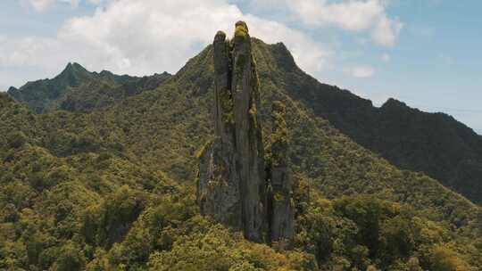 拉罗汤加，悬崖，岛屿，山脉