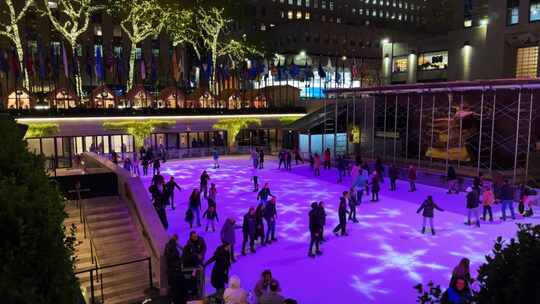 纽约人群溜冰场溜冰