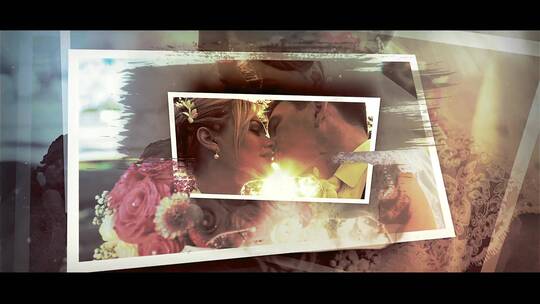 浪漫简洁照片展示婚礼开场回忆视频AE模板