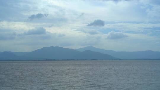 山海风光深圳福田红树林海滨公园深圳湾大海