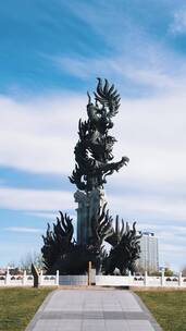 通州运河文化广场东方雕塑京杭大运河龙神兽