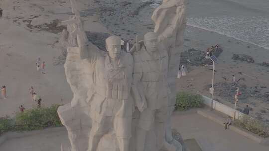 海南临高角解放海南纪念碑视频素材模板下载