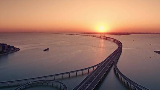 2022青岛跨海大桥03视频素材模板下载