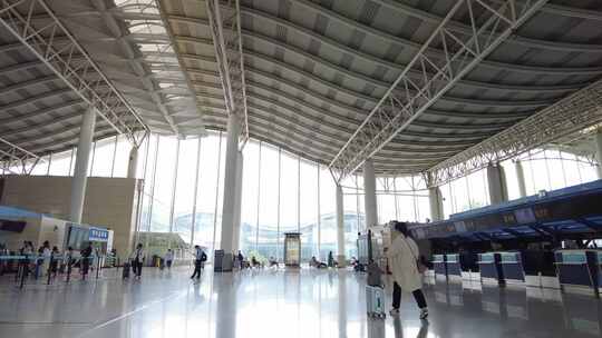 杭州萧山国际机场多个镜头特写特辑视频素材模板下载