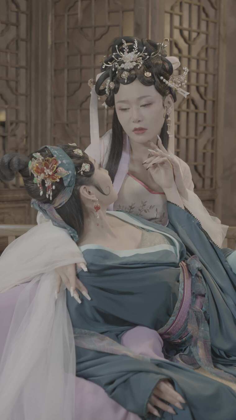 【4K50帧】古代汉服古装美女白蛇传妖娆