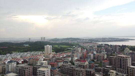 大气 航拍 福建 莆田 秀屿 乡村 建筑 风景