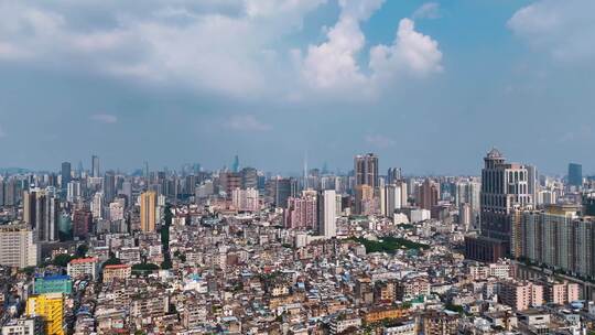 广州地标建筑群 城市CBD航拍空镜