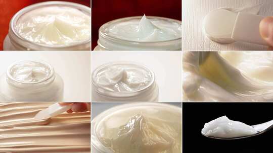 面霜白色乳霜美妆护肤品化妆品乳液广告实拍高清在线视频素材下载