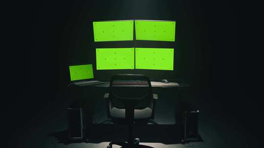 电脑，屏幕，绿屏，笔记本电脑