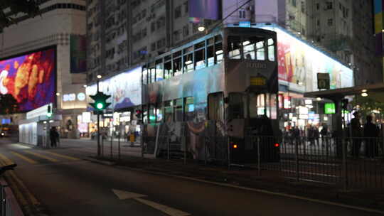 香港怡和街夜景视频素材模板下载