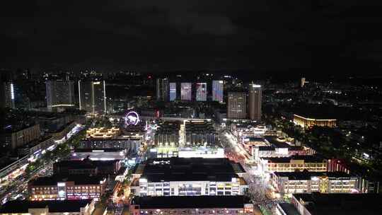 深圳龙华大浪商业中心夜景航拍