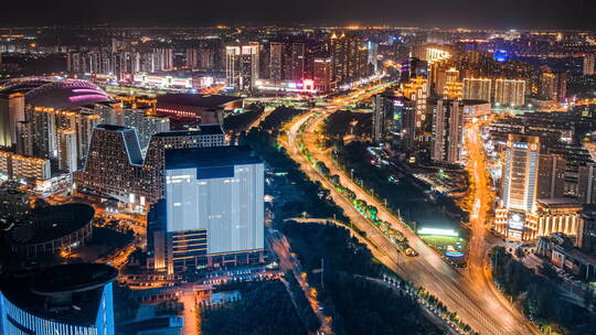 沈阳 夜景 航拍 延时