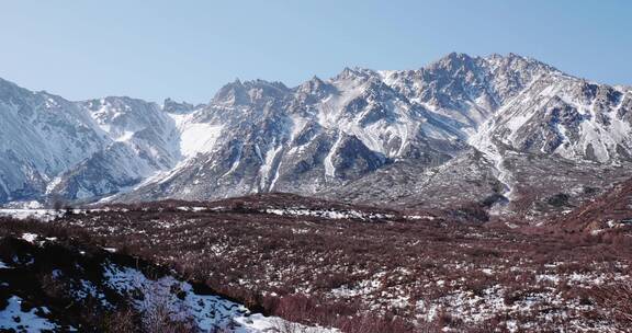 青海 雪山 4k 高山 青藏高原 冬天