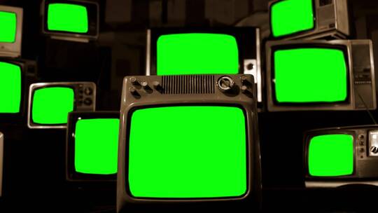 80年代和90年代电视绿屏视频素材模板下载