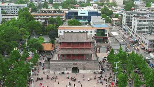 河北邢台清风楼历史古建筑航拍