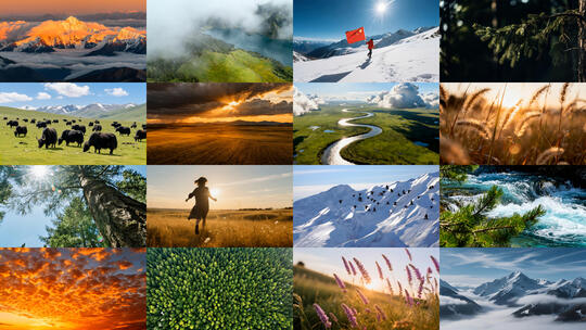 自然风景快剪转场唯美光影空镜