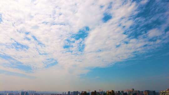 城市蓝天白云延时风景视频素材