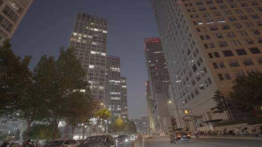 都市夜景 深夜奋斗 白领加班