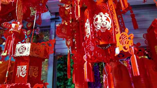 新年新春春节年货红灯笼视频素材模板下载