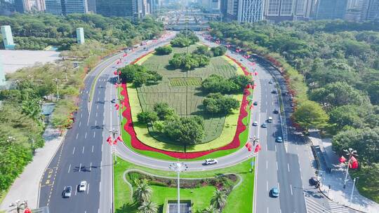 深圳深南大道新年装饰节日气氛