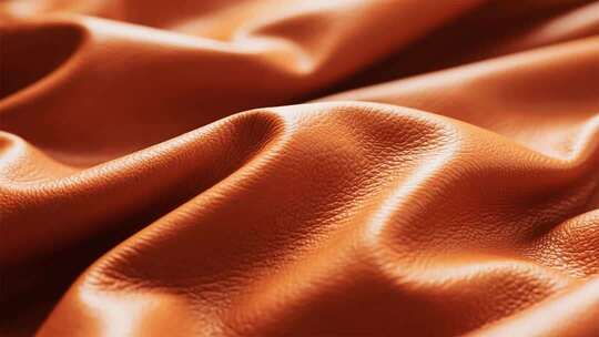 橙色皮革纹理特写