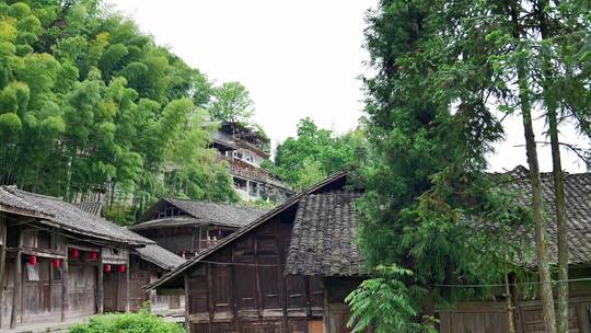 房屋民居民宿吊脚楼卯榫建筑