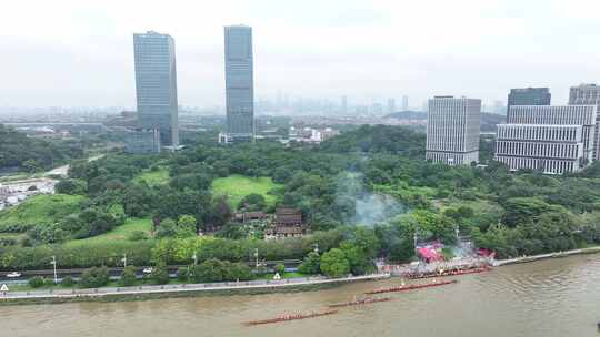 中国广东省广州市生物岛大学城龙舟招景