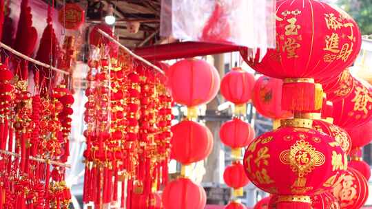 春节传统过年元素实拍