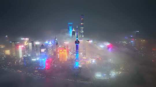 2024上海 上海云雾 上海夜景云雾