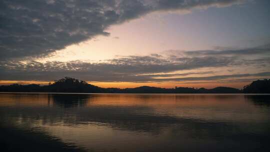 东莞同沙生态公园夜景湖光山色风光延时