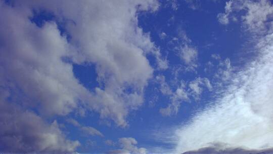 蓝天白云快速流动