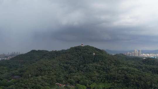 城市山地航拍