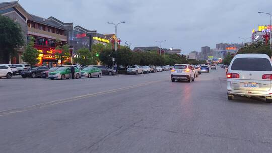 城市道路马路街头景象实拍