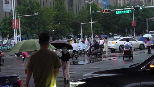 雨天 下雨 城市风光 写意 台风 雨中景色