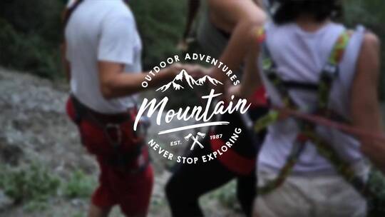 动感时尚标题字幕条山地旅行图标展示片场AE模板