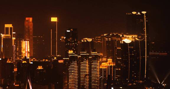 重庆夜景来福士大楼